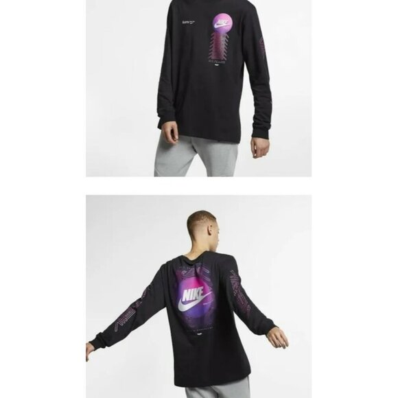 Nike Air Tee Mens Black It’s A Revolution Pure Cotton Crew Neck T Shirt Size M - Picture 1 of 16